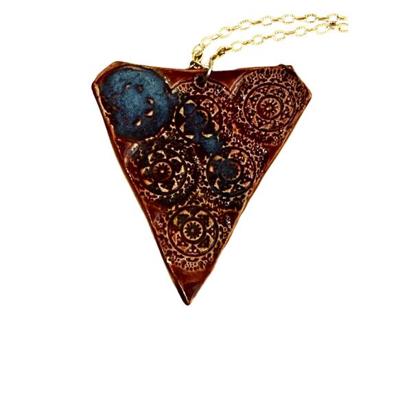 Ceramic Shard Pendant Necklace - Picture 2 of 7